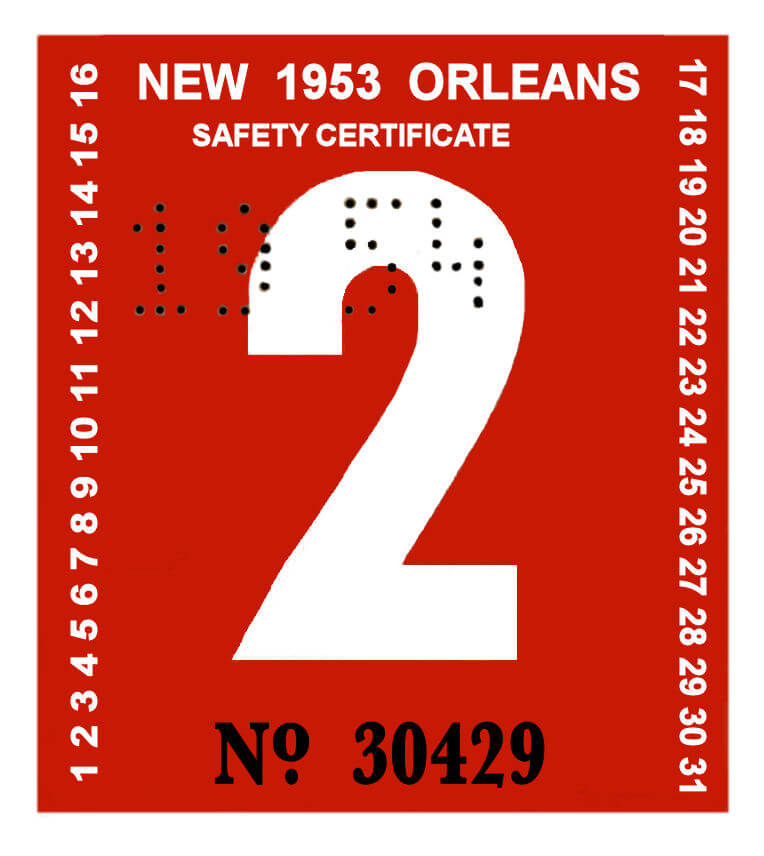 (image for) 1953-54 Louisiana INSPECTION NEW ORLEANS
